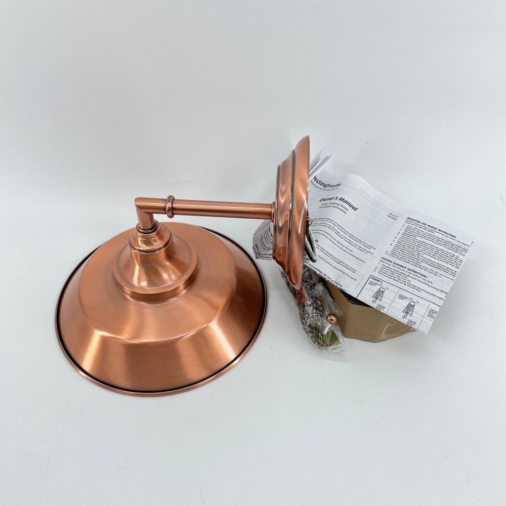 Westinghouse 63704 Washed Copper 1 Light Wall Sconce Indoor Fixture Barn Style